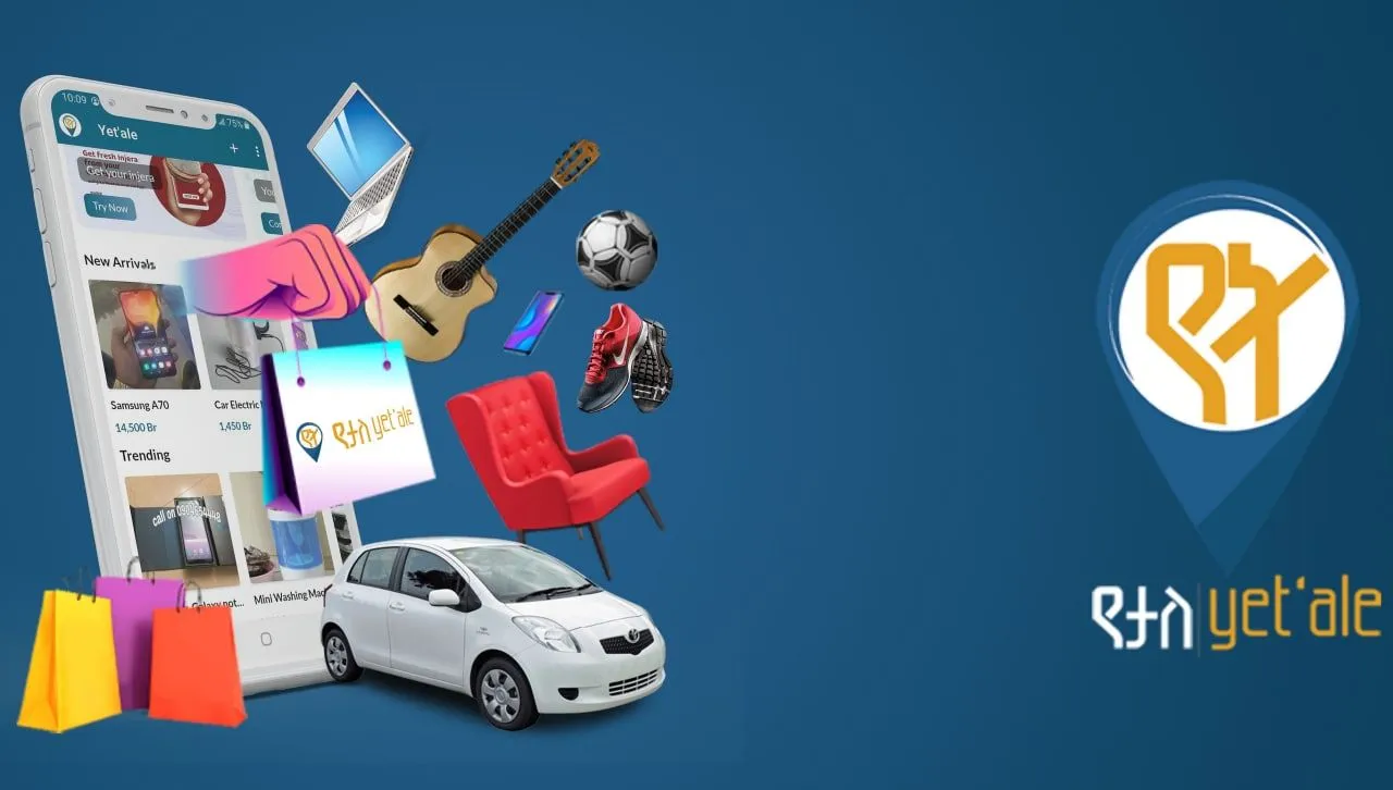 YetAle marketing image showing the Android ecommerce app and multiple product categories.